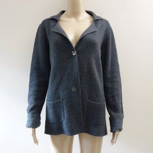 Benedetta B Wool Cashmere Gray Made in Italy‎ Cardigan Sweater (L) EUC